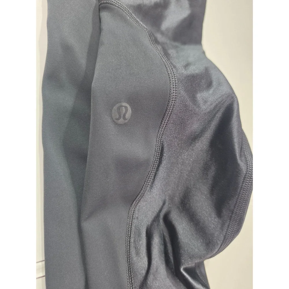 Lululemon Satin Shine Panelled Tight 25 Wordmark Coal Black LW5HKUS Size 2